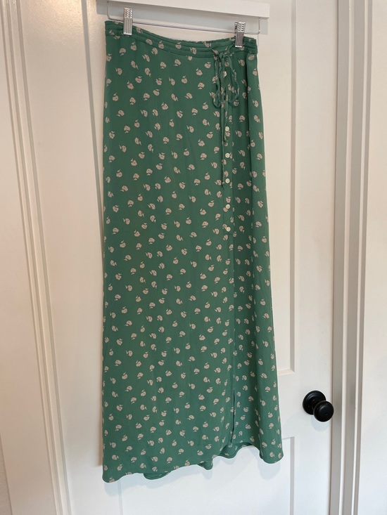 American Eagle Outfitters Dresses & Skirts - Green Floral Wrap Maxi Skirt